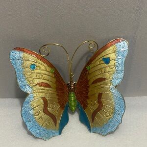 Cloisonné enamel butterfly ornament or figurine.
